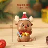 Decoração de Natal Mini Enfeites de Resina Animais Pequenos para Mesa Boneco de Neve Idoso Rena Enfeites Presentes para Crianças