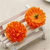 Flor de Crisantemo Bola de Mil Capas Simulación 5CM DIY Zapatos Sombreros Flores de Seda Cabezas de Flores Decoración de Escena Flores Corona Materiales