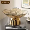 Nova Fruteira de Pé Alto da Temu para Uso Doméstico, Prato de Petiscos para Sala de Estar, Fruteira em Formato de Pétala, Prato para Frutas Secas e Doces de Mesa de Centro