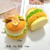 Hamburguesa de Flor 3D Simulada Accesorios de Resina Pegamento de Crema Dibujos Animados Llavero DIY Hebilla de Zapato Accesorios para el Cabello Materiales para Refrigerador