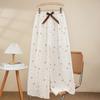 Pantalones de Pijama de Algodón Perlado para Mujer Verano Nuevo Dibujos Animados Pantalones para Casa Delgados para Usar en Exterior Pantalones Antimosquitos Talla Grande Sueltos Pantalones Largos