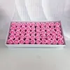Flor de sabão perfumada rosa de simulação de três camadas cabeça de flor grande buquê material com base flor de água flor de sabão fabricante atacadista entrega direta