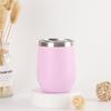 Cross-border exclusivo aço inoxidável 12oz ovo copo em forma de U transparente tampa thermos copo ao ar livre portátil ovo casca copo logotipo