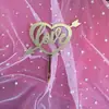 Nuevo Topper para Pastel de San Valentín Globo Corazón de Amor Silla Doble Decoración Acrílica Estilo Ins