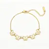 Pulsera popular de titanio y acero estilo ins, moderna, versátil, corazón, mariposa, estrella, geométrica, de acero inoxidable, joyería para la mano