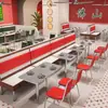 Restaurante de Té Estilo Hong Kong Retro Nostálgico Combinación de Mesa y Silla de Acero Inoxidable Estilo Industrial Bar de Catering Barbacoa Tienda de Snacks Nocturnos Mesas y Sillas de Exterior