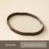 Bandeja de Té de Cristal Estilo Chino Begonia, Soporte para Tazas de Té Color Nogal, Bandeja Pequeña para Té Seco, Bandeja de Almacenamiento para Sala de Estar del Hogar