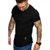 Amazon Comércio Exterior Tamanho Europeu 2022 Nova Camiseta Masculina de Algodão Slub Moda Gola Redonda Casual Manga Curta para Homens