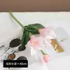 Buquê de noiva de orquídea-espada artificial de haste curta, decoração comercial, decoração suave para sala de estar, adereço de fotografia, material DIY