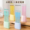 Porta-caneta com Tampa Anti-perda Integrada Suporte de Caneta Dois em Um Porta-canetas para Estudante Caneta Lápis de Corpo Grosso/Fino Manga para Caneta Porta-canetas para Armazenamento em Mochila