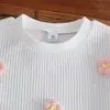 Roupas para Meninas 4-7A Moletom de Manga Longa + Saia de Primavera e Outono para Meninas Conjunto Infantil Estilo Coreano