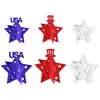 Nova Decoração de Festa do Dia da Independência Americana Enfeites de Mesa Estrelas Hollow Enfeites Tridimensionais Decoração do Dia da Independência