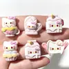Louça Rosa Gato DIY Cola de Creme Acessórios de Resina Capa de Celular Grampo Ímã de Geladeira Buraco Flor para Sapato