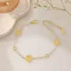 [Aço Titânio Corpo Inteiro] 100 Pulseiras Europa e Estados Unidos 18k Não Desbota Simples Joker ins Moda Personalizada Joia de Mão para Mulheres