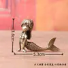 A filha do conto de fadas sobre a maré da sereia do mar brincando latão bronze antigo decoração de mesa artesanato decoração pequenos ornamentos