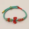 Nudo Wenchang para el Éxito en los Exámenes, Pulsera de Hilo Rojo, Regalo para Exámenes, Pulsera Tejida Hecha a Mano DIY para Hombres y Mujeres, Al por Mayor