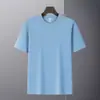 Camiseta lisa de cor sólida, peso pesado 280g, corte regular, manga curta para homens, corte slim, estilo verão, tecido Sorona, top estilo americano, moderno