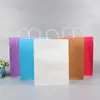 Bolsa de papel kraft com logo imprimível para levar em estoque, lisa, embalagem universal portátil, pode ser usada como pasta