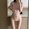 Primer Amor que Hace Palpitar el Corazón~ Panties Sexy Íntimos de Satín y Encaje que Ceñen la Cintura para Mujer, Tiro Bajo Pura Pasión Correa Fina Transpirable Entrepierna de Algodón Puro