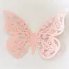 Pegatinas de pared 3D para el hogar, TV, pared, decoración de fiestas, papel perlado de doble cara, marfil, pegatinas de pared de mariposa tridimensionales huecas