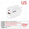 Cabezal de carga de 120W transfronterizo PPS protocolo completo cabezal de carga súper rápida U C cabezal de carga de doble puerto cabezal de carga rápida para teléfono móvil