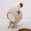 Gorro de bebé otoño e invierno estilo nuevo gorro con protección para las orejas para niñas gorro de punto para niños gorro de mago para niños gorro de lana para bebé