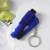 Martillo de seguridad para exteriores dos en uno mini rompeventanas llavero de coche martillo salvavidas incrustado con diamante martillo de escape para romper ventanas de coche