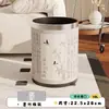 Nueva Sala de Té de Estilo Chino, Casa de Té, Cubo de Basura Redondo de Cuero, Uso en Habitación de Hotel, Sala de Estar Retro de Estilo Chino, Alto Valor Estético