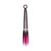 Peluca de mariposa con cuerda para el cabello para niña, trenza torcida, banda de goma, lazo de cola de caballo alta, accesorios para el cabello