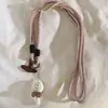 Funda para Teléfono con Colgante de Piruleta de Felpa Negra, Correa para Cuello Cruzada al Hombro, Universal D