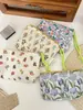 33262 Bolso de Mano Floral Simple Estilo Coreano con Cuerda de Colores Bolsa de Almacenamiento Portátil Bolsa de Viaje para Artículos de Tocador y Maquillaje Bolsa de Almacenamiento