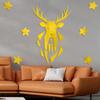 JM1021 cabeza de ciervo espejo de sala de estar pegatina decorativa de pared autoadhesiva pegatina de pared acrílica dormitorio lugar de entretenimiento pegatina decorativa