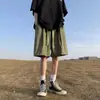 Casaco de verão masculino fino transfronteiriço, marca retrô moderna estilo japonês, shorts de cinco pontos, simples e de corte solto, shorts esportivos casuais