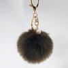Nuevo llavero con colgante de bola de pelo de conejo de imitación, bonito llavero con colgante de perla para llave de coche, fabricantes directos por lotes