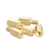 Stud Hexagonal de Latón H59 de Paso Único Ferretería Hexagonal Aislamiento Cableado Interno y Externo de un Extremo Tachuelas de Cobre Macho y Hembra M3M4