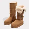 Botas de Nieve Grises hasta la Mitad de la Pantorrilla para Mujer 2026 Invierno Nuevas Suela Gruesa que Aumenta la Altura Botas de Caña Alta con Borrego Zapatos de Algodón Calientes
