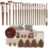 Set de 40 Piezas de Herramientas de Belleza Esponja de Maquillaje Esfera Limpiadora Facial Set de Brochas de Maquillaje Xiyin Te Transfronterizo