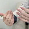 Unhas Artificiais Wearable Feitas à Mão por Zhen Yuan Chuan, Mesmo Estilo de Ganluji Huai Fei, Cor Nude que Toca o Rosto, Patch Puro Iluminador, Versátil para Estudantes