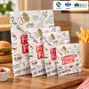 Sacolas personalizadas descartáveis para viagem para produtos de panificação transfronteiriços, apresentando fundo pontudo, revestimento resistente a óleo e material de papel kraft