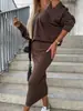 Inverno 2023 novo vestido europeu e americano sem mangas com capuz suéter top curto conjunto feminino Amazon conjunto de duas peças