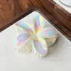 El más vendido en Europa y América, accesorio para el cabello de ABS con moderno color degradado, pinza de flor de plumeria, pinza versátil floral para coleta y pasador para recogido