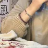 Pulsera de Campana con Hilo Rojo y Monedas de los Cinco Emperadores para el Festival del Bote del Dragón Pulsera Tejida de Estilo Chino Ajustable para el Año del Zodiaco