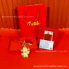 Shuibei Nuevo Modelo Oro Puro 999 Dios de la Riqueza Llavero Colgante Creativo para Bolso Regalo de Negocios Al por Mayor