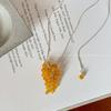 Estilo Dongdaemun Coreano~Collar de Racimo de Uvas de Piedra para Mujer, Nuevo Accesorio Único de Verano 2025