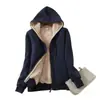 Nueva sudadera con capucha gruesa de lana de cordero forrada de forro polar para otoño e invierno, cárdigan deportivo casual holgado para hombre, chaqueta cálida