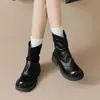 Botas Martin para Mujer 2026 Nuevo Estilo Otoño Botines Melard Apilados Botas Marrones de Suela Gruesa Botas Vaqueras Occidentales