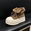 2025 Novos Sapatos Plataforma Casuais Leves de Solado Grosso Aumentadores de Altura Emagrecedores Tendência Confortáveis