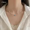 Collar de Perlas Redondas de Doble Capa con Circonita, Estilo Coreano Ins Minimalista, Cadena para Clavícula de Nicho de Lujo Ligero, Accesorio Versátil y Elegante para Mujer