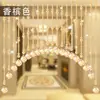 Cortina de Cuentas Calabaza de Cristal Cortina de Puerta Cortina Divisoria para Sala de Estar Cortina Colgante Pasillo de Entrada Estilo Nuevo Decoración Colgante Cortina de Cuentas sin Taladro