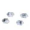 Mingdu Cristal Natural Blanco Copo de Nieve Fantasma Doble Punta Barril Cuentas Accesorios Fantasma Blanco Facetado Barril Cuentas Sueltas Mayoreo
